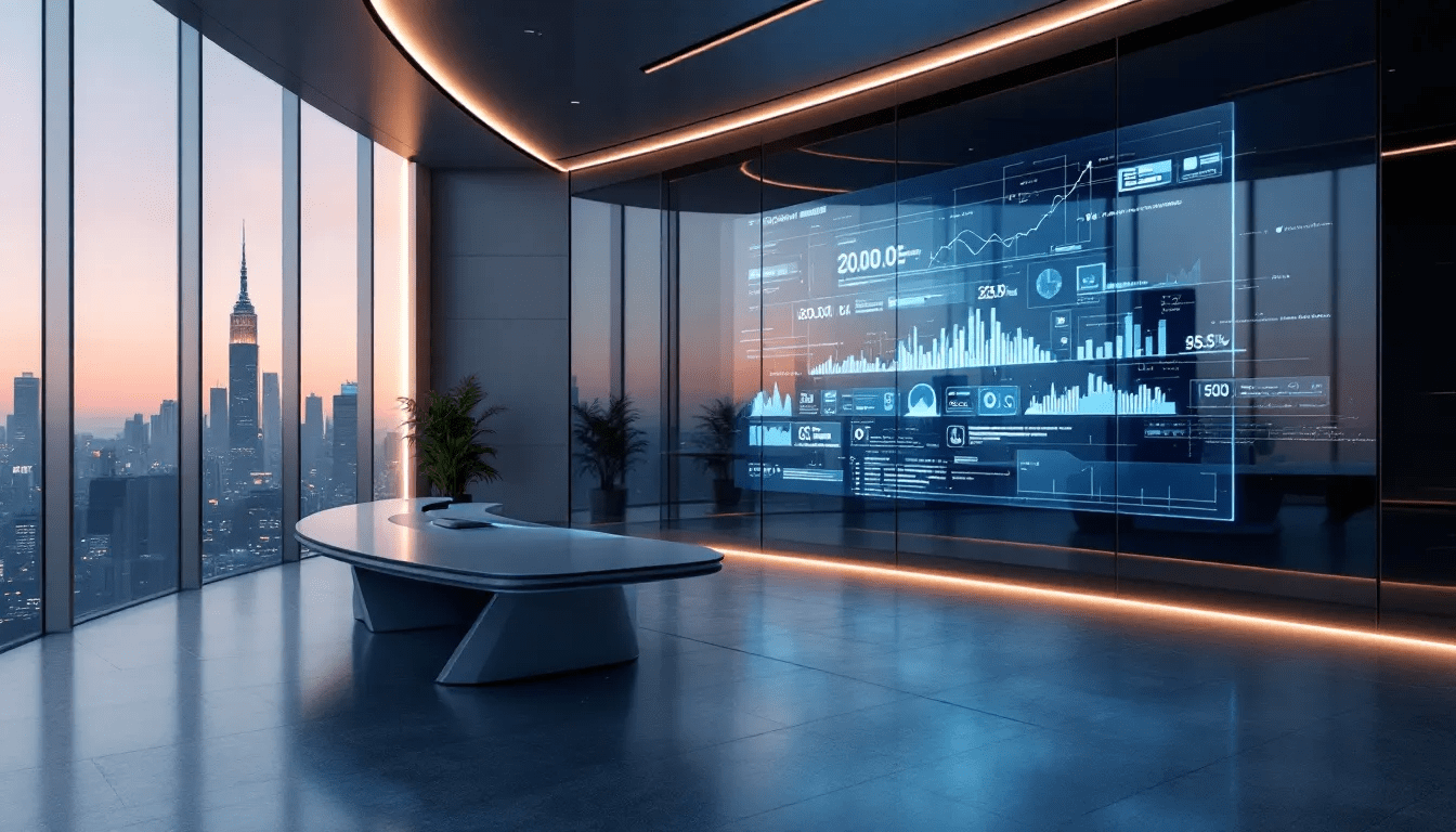 A professional image enhancement concept with a virtual office theme.