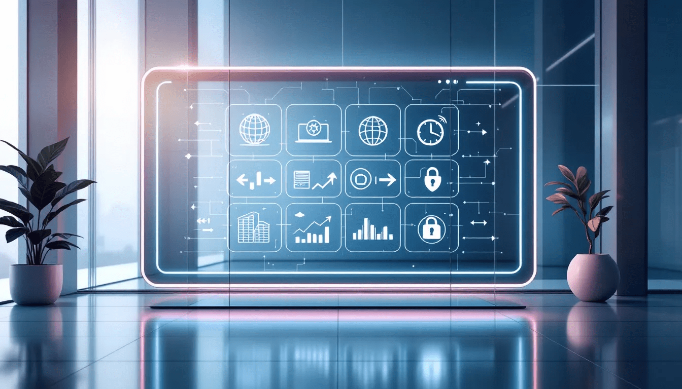 Key benefits of virtual offices displayed visually with icons.
